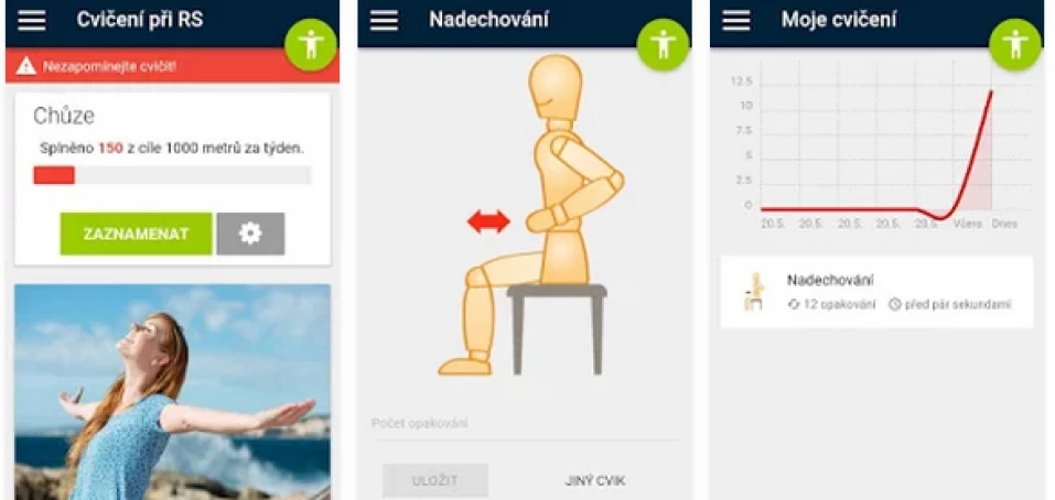 Trpíte roztroušenou sklerózou? Pořiďte si speciální aplikaci nejen na cvičení